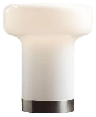 Produktbild von Tischlampe Glas Metall E14 Ø 245 cm rund 29.5 cm Weiß Modern