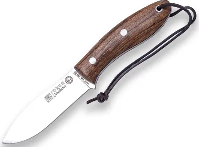 Produktbild von JOKER CN114-P Canadiense Outdoor-Messer 10,5 cm, Walnussholz, Lederscheide, Stuhl