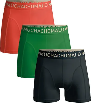 Produktbild von Muchachomalo Herren Boxershorts – 3er Pack – Baumwolle Stretch – Bequeme Unterwäsche – Größe 5XL - U-SOLID1010-1206