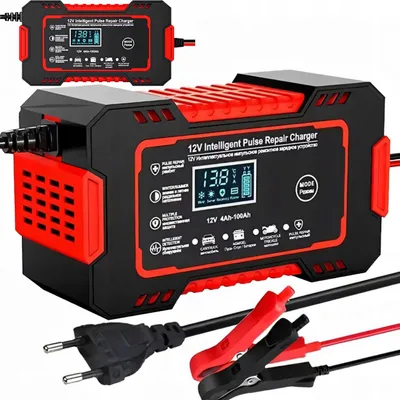 Zdjęcie produktu dla Prostownik samochodowy 12V 10A automatyczny Funkcja naprawy akumulatora LCD
