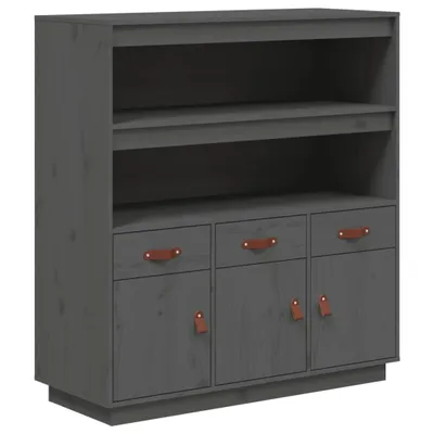 Obrázok produktu pre vidaXL Vysoká doska Grey 100x40x108,5 cm Borovicový masív