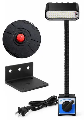 Produktbild von Magnetische Werkstattleuchte 2000 Lumen, 20W, 6500K, 50 cm Schwanenhals, 2,5 m Kabel, schaltbarer Magnet für Werkbank und Maschinen