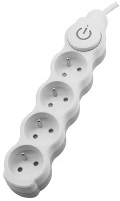 Productafbeelding van Bemko B05-NB4GW5M stekkerdoos, 5 meter, 16A, 4-voudig met schakelaar