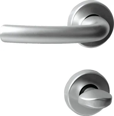 Produktbild von Rosettengarnitur Marcy WC F1 Alu eloxiertes Aluminium rund Drehknopf Notöffnung für Türstärke 37-42 mm