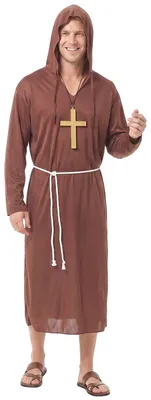 Produktbild von Mönch Kostüm Priester Herrenkostüm braun - S