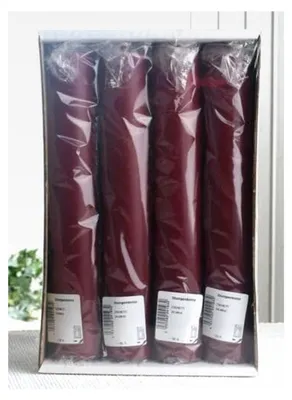 Produktbild von Stumpenkerze, ca. 25 x 4 cm Ø, 4er-Pack, altrot-Bordeaux