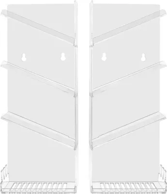 Produktbild von 2er-Set Acrylregale, Duschablage/Seifenhalter, bohrfrei, transparent, Badaufbewahrung