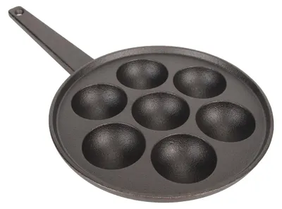 Obrázek produktu pro 7-otvorová nepřilnavá pánev na takoyaki, prohloubená, zvětšená litinová pánev pro použití v kuchyních restaurací, hotelů, domácností
