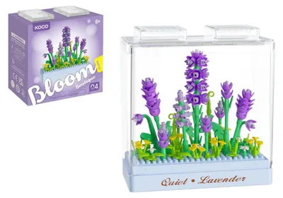 Productafbeelding van Bouwdoosje mini KOCO Lavendel, plastic, 239 onderdelen, in een doos van 11x12x5 cm