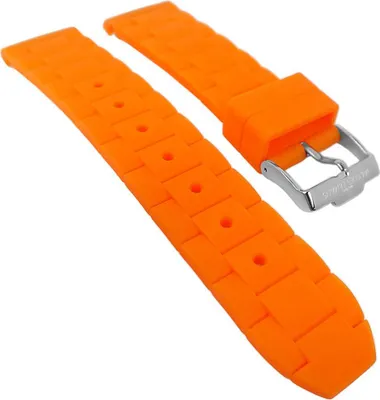 Produktbild von Jacques Lemans Rome Uhrenarmband aus Silikon für 1-1622 1-1586, Farbe:orange