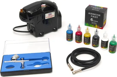 Obrázok produktu pre Airbrush sada s kompresorom, pištoľou a farbou