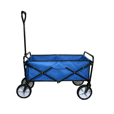 Produktbild von Faltbarer Gartenwagen Transportwagen Bollerwagen Handwagen Rollenwagen Gerätewagen Strandwagen bis zu 70kg belastbar Blau