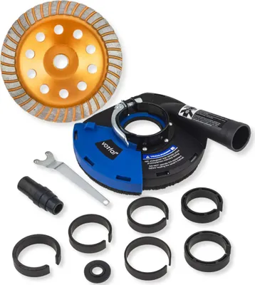 Produktbild von Absaughaube Winkelschleifer 230 + Diamantschleiftopf 180 Turbo Beton Estrich Stein