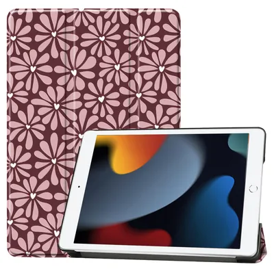 Produktbild von imoshion Design Trifold Klaphülle iPad 9 (2021) 10.2 Zoll / iPad 8 (2020) 10.2 Zoll / iPad 7 (2019) 10.2 Zoll - Bloom Love Blush