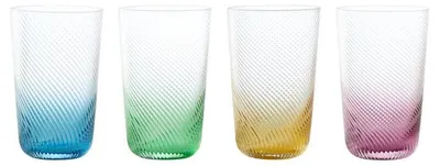 Productafbeelding van Anton Studio Designs, set van 4 longdrinkglazen met een spiraalmotief