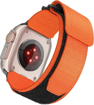 Produktbild von FORCELL F-DESIGN FA05 Nylon Armband passend für APPLE Watch 42 / 44 / 45 / 49 mm orange