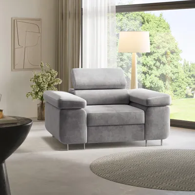 Produktbild von Masseno Polstersessel CALVO M, Loungesessel ergonomisch, Hellgrau