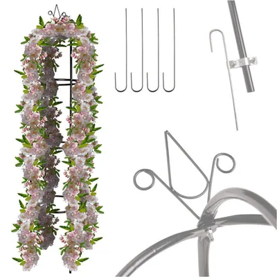 Image de LUARO pergola de jardin poteau sonnette support pour roses grimpantes fleurs grimpantes métal 195 cm