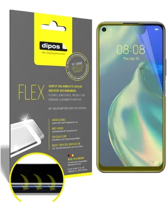 Produktbild von 3x Schutzfolie für Huawei P40 lite 5G Folie, 100% Displayabdeckung, dipos Flex