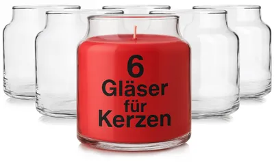 Productafbeelding van Glasmark KROSNO 1992 - Set van 6 kaarsglazen. Glazen voor het maken van kaarsen