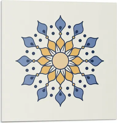 Produktbild von Mandala Mit Floralen Mustern – Selbstklebend – Wandverkleidung – Wandpaneel – Wanddeko – Dekorative Wandpaneele – 3D Wandpaneele – Wandgestaltung selbstklebend – 4 Stück 50 x 50 cm