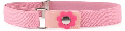 Produktbild von Ladeheid Mädchen Gürtel Elastik-Gürtel 1-6 Jahre 34-65 cm P15K (Rosa/Blume)