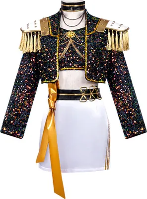 Produktbild von Koreanisches Pop-Anime-Outfit, Mädchen-Cosplay-Kostüm, Rock, Mantel, Accessoires-Set, Rollenspielkleidung für Mädchen, Halloween-Cosplay-Partys