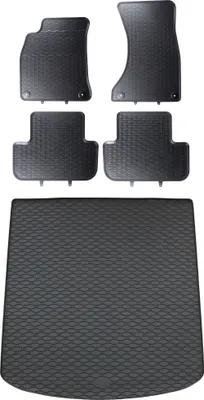 Produktbild von Gummi Fußmatten + Kofferraumwanne Set für Audi A4 B9 Limousine, Bj. 2015-