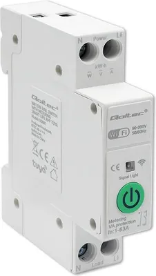 Obrázek produktu pro Qoltec WiFi DIN rail relay with electricity meter 63A