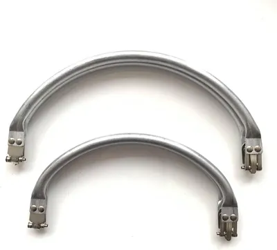 4 Aluminium-Verschlüsse für gehäkelte Taschen, 19 cm
