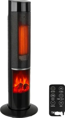 Produktbild von Kaminer 26401: Stehender Elektroheizkörper mit Flammeneffekt, 2000 W, Fernbedienung