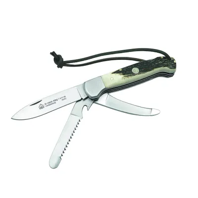 Produktbild von PUMA IP Jagdtaschenmesser LA CAZA STAG I, rostfrei,, Aufbrechklinge, Säge, Hirschhornschalen, Edelstahlbacken