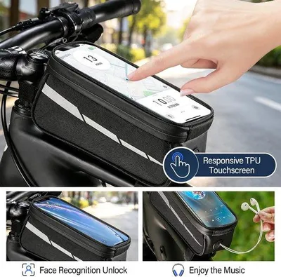 Obrázek produktu pro Košík na kolo, vhodný pro mobilní telefony a smartphony o velikosti až 7 palců