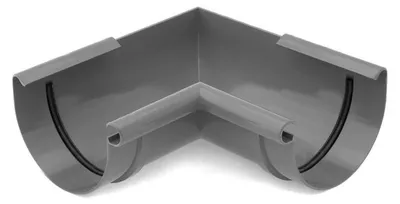 Produktbild von BRYZA Innen-Rinnenwinkel aus Kunststoff Ø 100 mm, Anthrazit RAL 7021