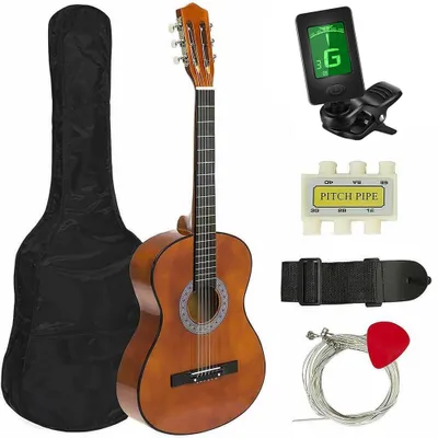 Obrázok produktu pre Akustický gitarový set pre začiatočníkov s ladičkou navyše,  2 farebné prevedenia- červený