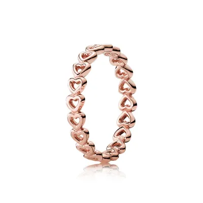 Produktbild von Pandora Rose 180177 Ring Gereihte Herzen Gr. 50