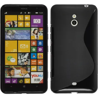 Produktbild von PhoneNatic Case kompatibel mit  Nokia Lumia 1320 - schwarz Silikon Hülle S-Style + 2 Schutzfolien