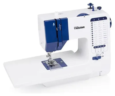 Zdjęcie produktu dla Maszyna do szycia Tristar | SM-6005 | Liczba ściegów 38 | Liczba dziurek na guziki 1 | Biały/Niebieski
