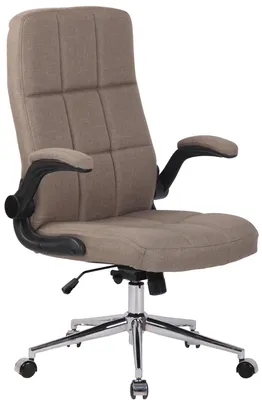 Produktbild von CLP Bürostuhl Riverside höhenverstellbar und drehbar | Farbe taupe Material Stoff