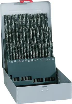 Produktbild von Alpen Bohrer HSS Spiralbohrer Set mit Kreuzanschliff KM 41, 41-tlg