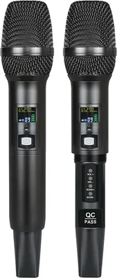 Produktbild von INF Drahtloses Mikrofonset, UHF-Zweikanal-Mikrofonsystem