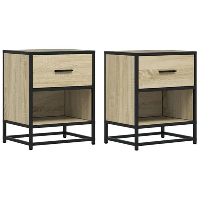 Produktbild von Nachttische 2 Stk. Sonoma-Eiche 40x31x50 cm Holzwerkstoff