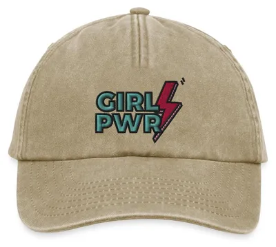 Produktbild von Spreadshirt Gestickter GIRL PWR Mit Blitz Für Mehr Power Vintage Cap, One size, Vintage Beige