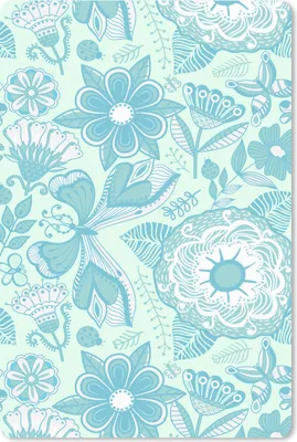 Produktbild von MuchoWow® Mauspad Mousepad Blumen - Blau - Weiß - Muster 40x60 cm - Mousepads - Maus Mat - Pad - Mausunterlage - Schreibtisch Accesoire