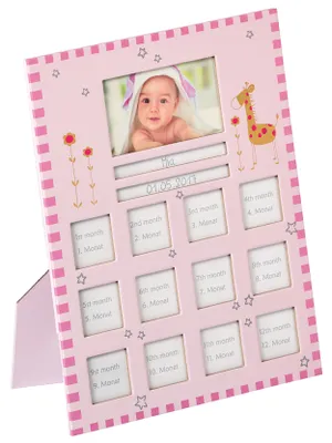 Image de Cadre pour bébé Walther Baby Animal, rose, 22 x 28 cm