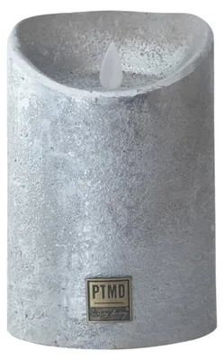 Image de Ptmd Bougie Pilier Led à Piles L Couleur Argent 10 X 15 Cm