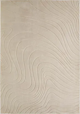 Produktbild von Teppich - Greige - 120 x 170 cm - mit Wellenmotiv