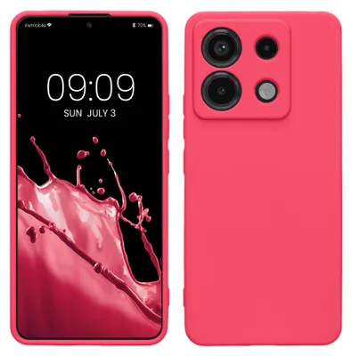 Produktbild von kwmobile Handyhülle für Xiaomi Redmi Note 13 Pro 5G / Poco X6 5G Hülle - weiches Handy Silikon Case - Schutzhülle Cover - Neon Pink