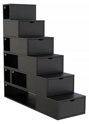 Productafbeelding van Trapkast, 150 cm - Zwart