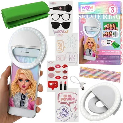 Produktbild von WOW Generation Selfie Set für Kinder mit Ringlicht, Fotohintergrund und Zubehör